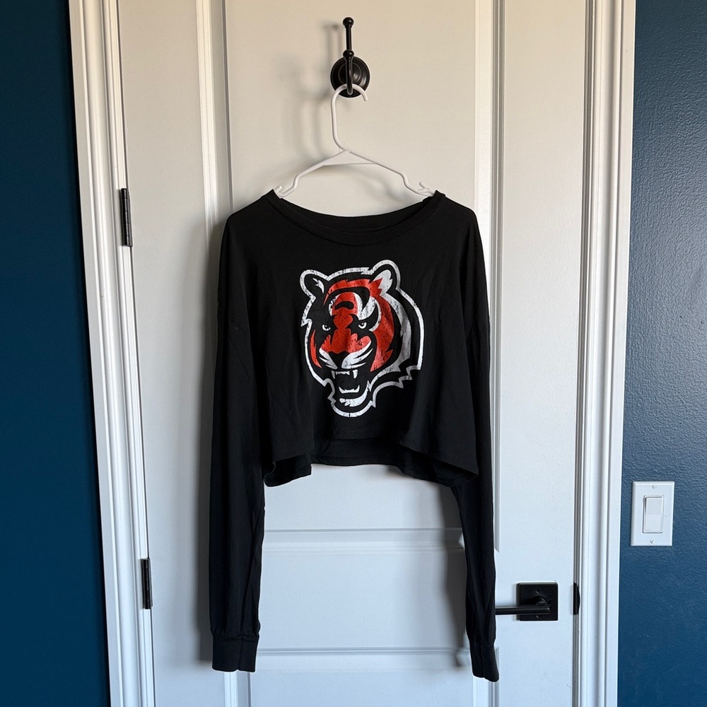 Cincinnati Bengals #9 Burrow cropped long sleeve